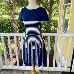 Band of Outsiders Striped Colorblock Dress